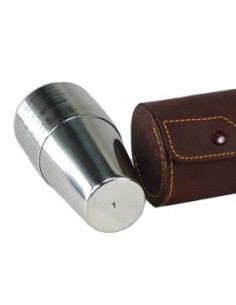 Beier Drinking Cup set made of Stainless Steel in a Leather Case 2