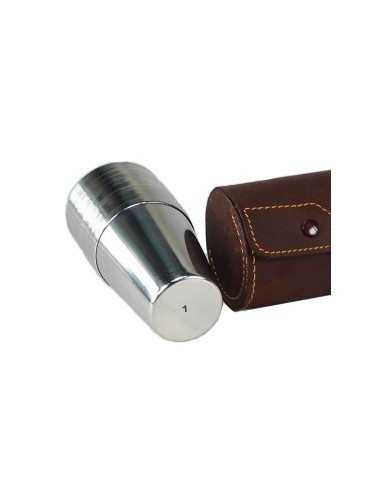 Beier Drinking Cup set made of Stainless Steel in a Leather Case