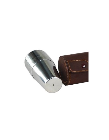 Beier Drinking Cup set made of Stainless Steel in a Leather Case