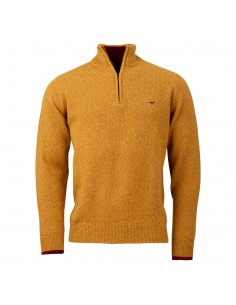 Laksen Brompton zip neck gorse