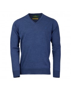 Laksen Sussex v-neck corn blue