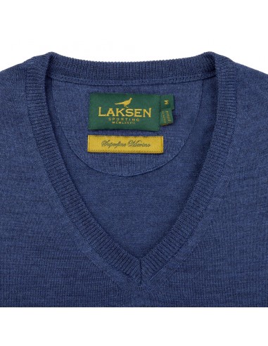Laksen Sussex v-neck corn blue