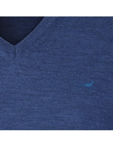 Laksen Sussex v-neck corn blue