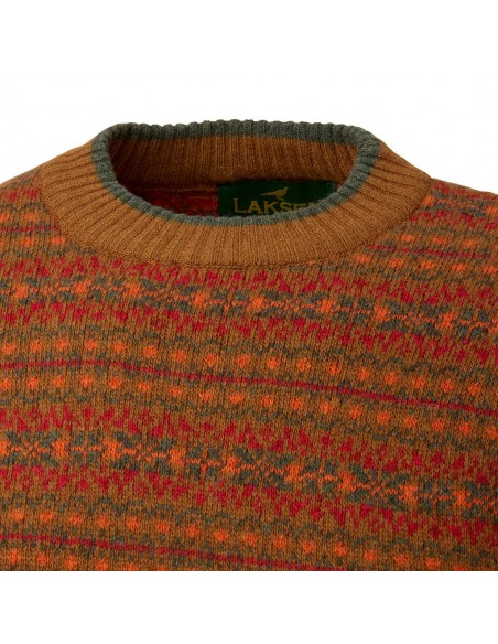 Laksen Voss Jacquard O-nek Sweater
