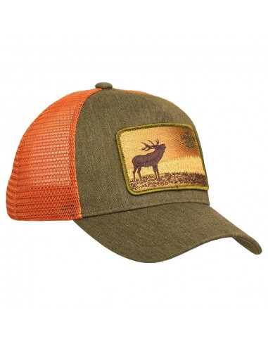 Laksen Deer Horizon Cap Olive Burnt Orange Mesch