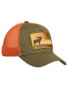 Laksen Deer Horizon Cap Olive Burnt Orange Mesch