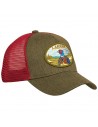 Laksen Pheasent in Tweed Cap Olive - Red Mesch
