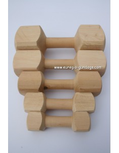 Houten apporteerblokken van 150 tot  ca. 1000 gram